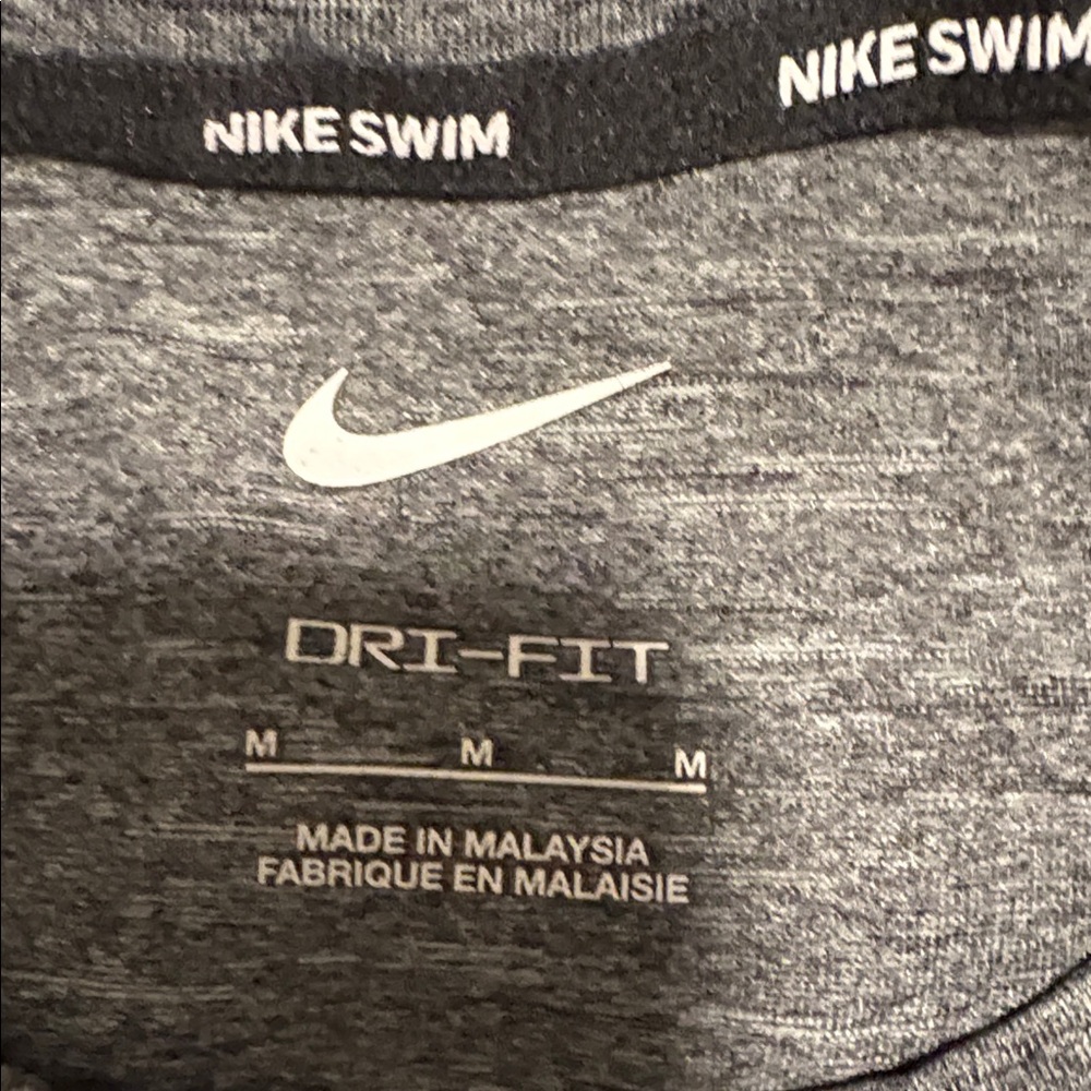 Nike Swim Heather Gray Dri-FIT T-Shirt - Picture 3 of 5